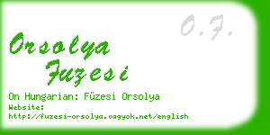 orsolya fuzesi business card